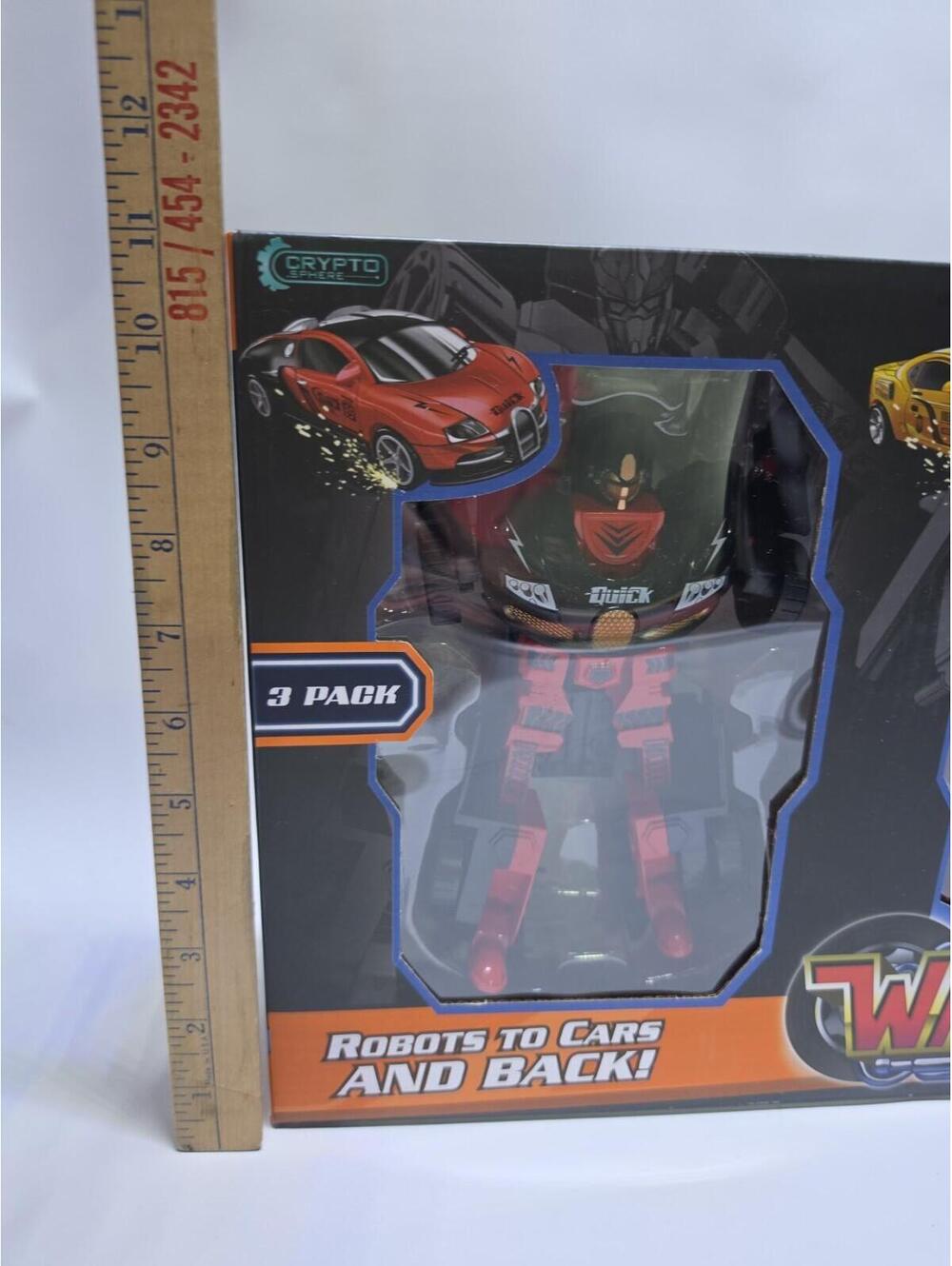 WheelBots Transforming Robots to Cars 3-Pack Set Thunder Storm Lightning Age 3+ - Picture 7 of 9